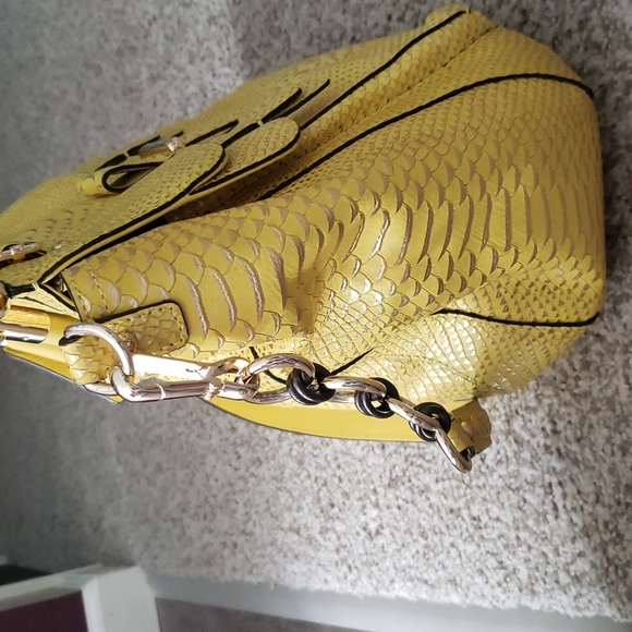 Coach Madison Pinnacle Embossed Metallic Python Abby Bag in...